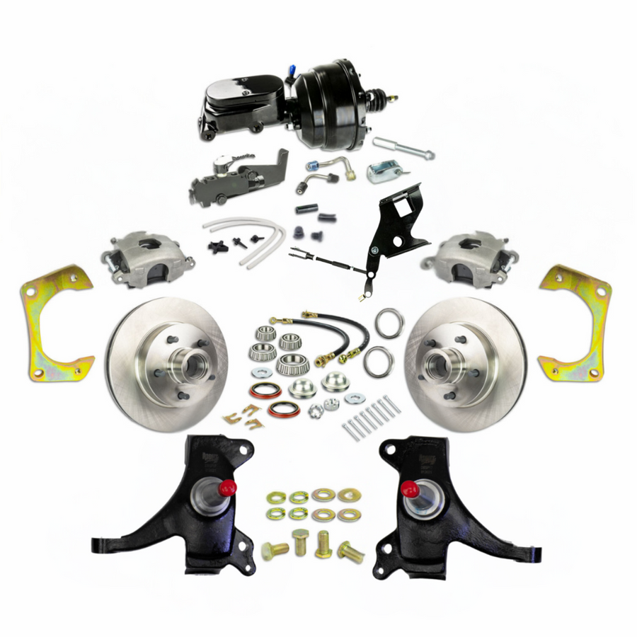 The Right Stuff 1971-72 GM C10/C15 Truck/Suburban 2" Drop, Power Front Disc Kit, Black Upper - (TDC7125DY)