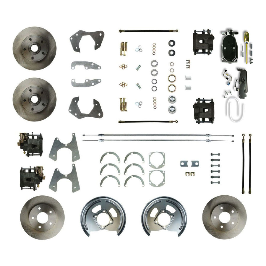 The Right Stuff 1965-68 Chevrolet Impala/Bel Air, Manual 4-Wheel Disc Brake Conversion Kit - (FSC654SDCY)