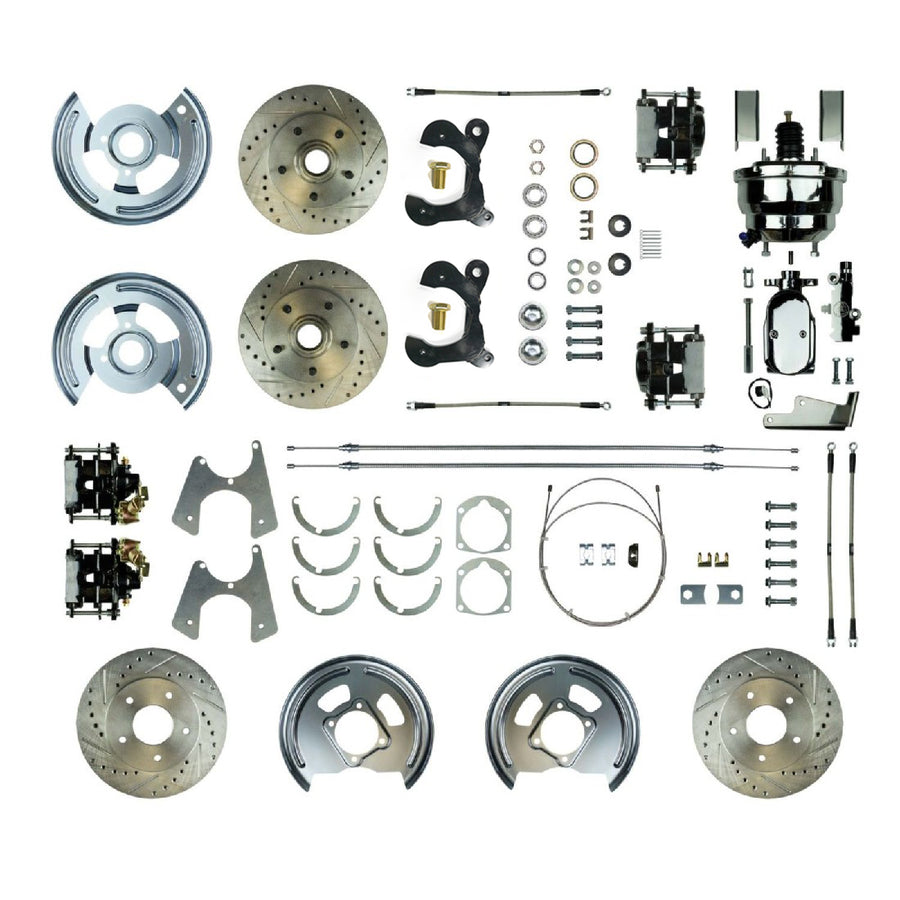 The Right Stuff 1955-57 Chevrolet BelAir/Nomad, Power 8" Booster 4-Wheel Disc Brake Conversion - (FSC554DCCSX)
