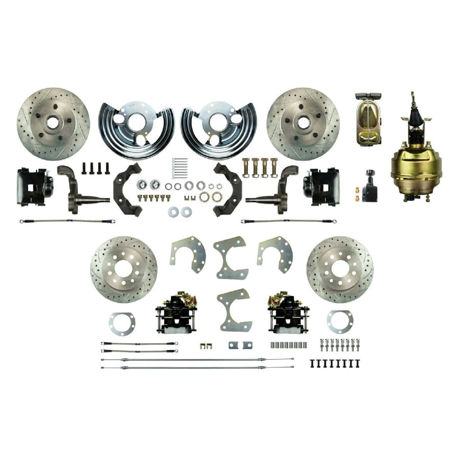 The Right Stuff 1965-72 Mopar B/E-Body, 8" Booster, 4-Wheel Power Disc Brake Conversion Kit - (MDC42DCS)