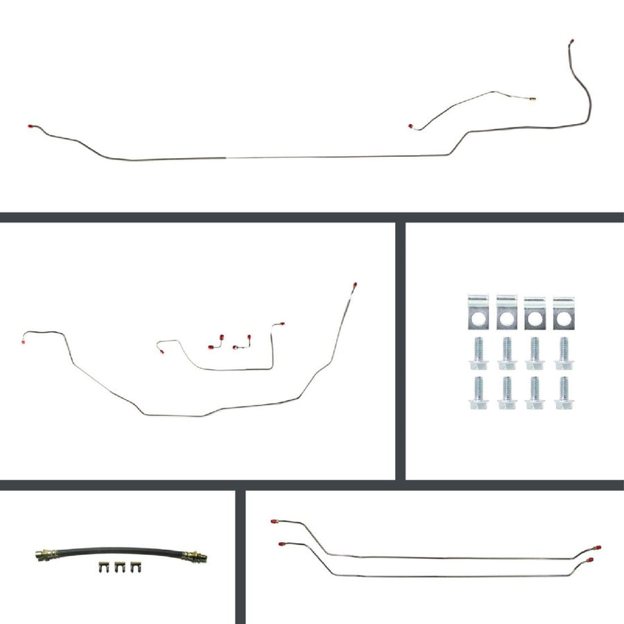 The Right Stuff 1968 Chevelle Convertible, OE Steel Front Power Disc Conversion Brake Line Kit - (COP68C2)