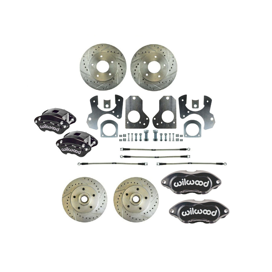 The Right Stuff 82-88 GM G-Body Rear Brake Conversion Kit with Matching Front Rotors & Calipers - (A82RDM278S)