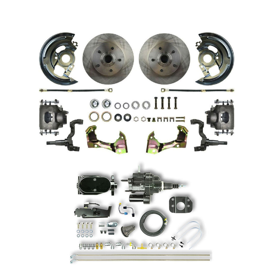 The Right Stuff 67-69 GM F/X-Body, Hydraulic Brake Assist, Front Disc Brake Conversion Kit w/ Black Upper - (AFXHB02CY)