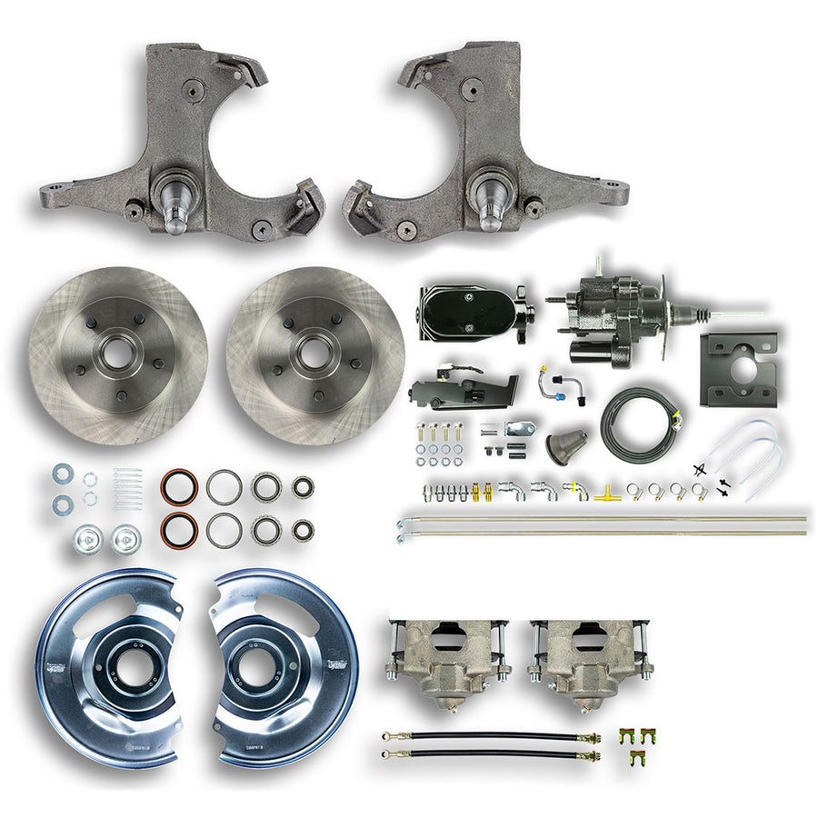 The Right Stuff 1967-70 GM C10/C15 Truck/Suburban W/2WD Black Hydraulic Brake Assist Disc Brake Conversion - (THB6725Y)