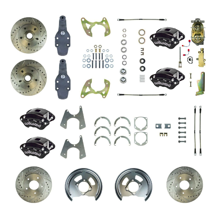 The Right Stuff 1965-70 Impala, 2" Drop, Performance 4-Wheel Manual Disc Brake Conversion Kit - (FSC664SDDS)