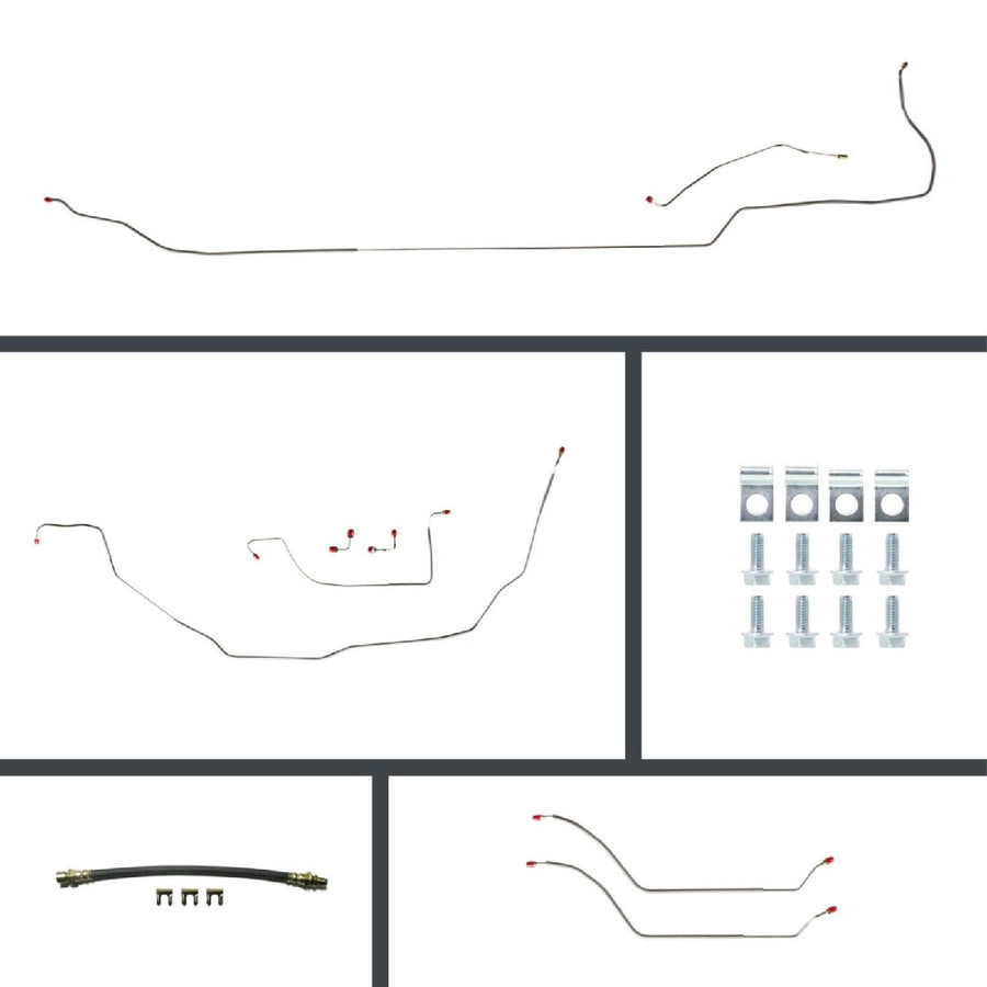 The Right Stuff 1968 Chevelle Convt, OE Steel 4-Wheel Power Disc Conversion Brake Line Kit - (COP68C4)