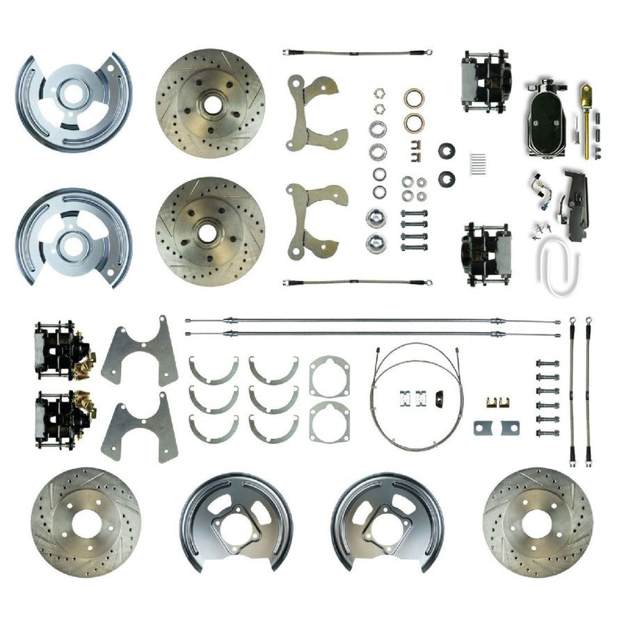 The Right Stuff 1958-64 Chevrolet Impala/Bel Air, 4-Wheel Manual Disc Brake Conversion Kit - (FSC584SDCSY)