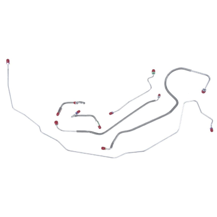 The Right Stuff 1968-72 Pontiac GTO/Cutlass, Pre-Bent OE Steel Manual Front Drum Brake Line Kit - (AKT6801)