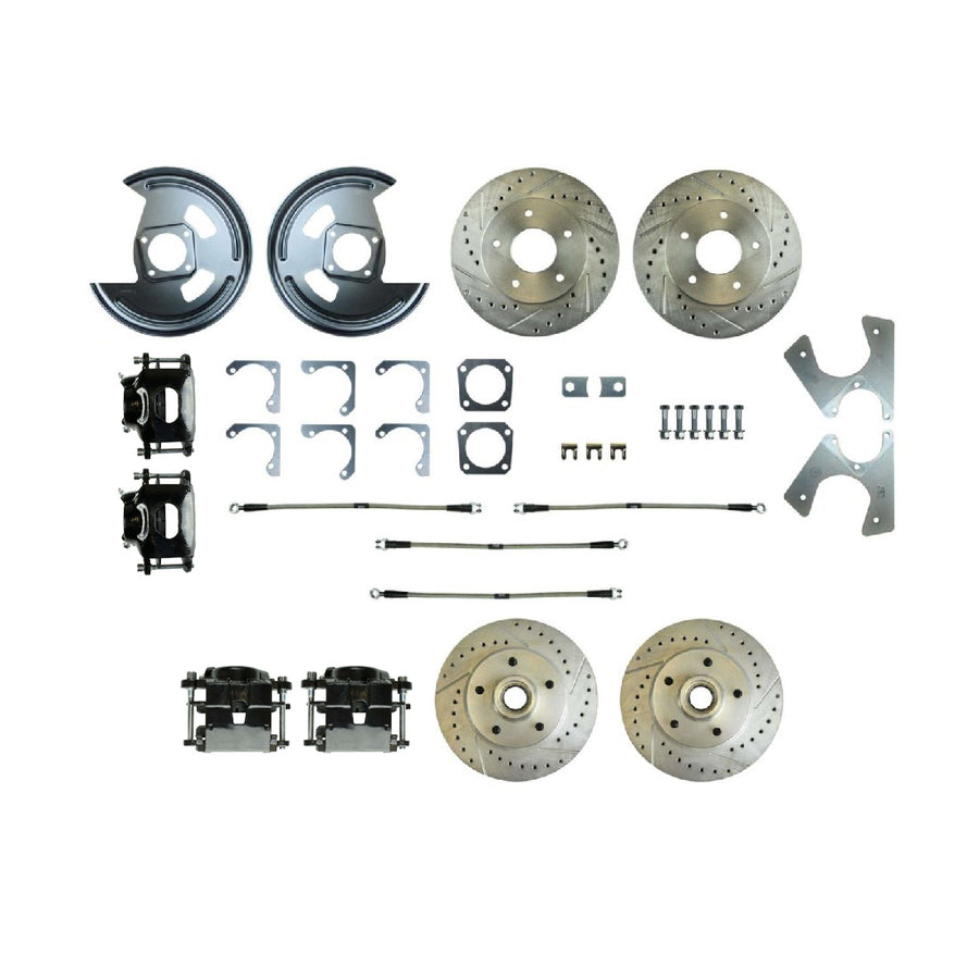The Right Stuff 1975-77 Chevrolet Camaro/Nova, 4-Wheel W/Rear +2 Disc Brake Conversion Kit - (F75RDM5S)