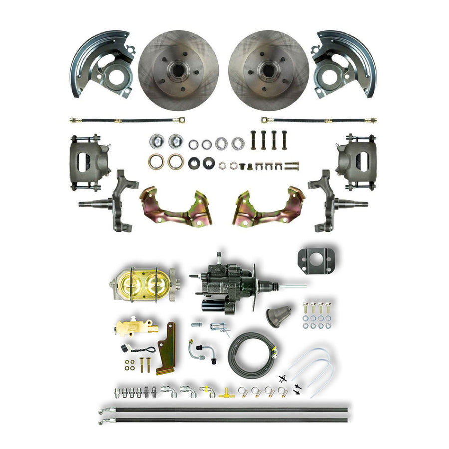 The Right Stuff 64-72 Chevelle/GM A-Body, Hydraulic Brake Assist, 2" Drop Front Disc Brake Conversion - (AFXHB01D)