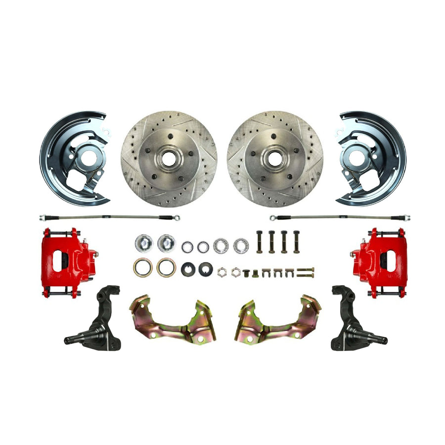 The Right Stuff 1962-1967 Chevrolet Chevy II Front 'At The Wheel' Big Brake Upgrade Kit - (AFXWK03CZ)