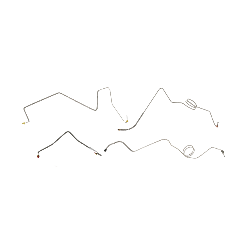 The Right Stuff 1973-79 Ford F150 Truck, Pre-Bent Stainless Steel Front Brake Line Kit - (TKT7804S)