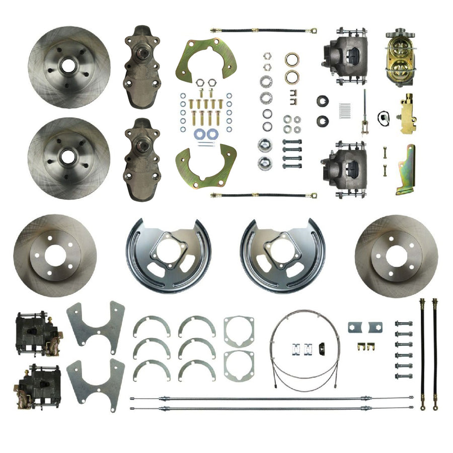 The Right Stuff 1955-57 Chevrolet Bel Air, 2" Drop, 4-Wheel Manual Disc Brake Conversion - (FSC554SDD)