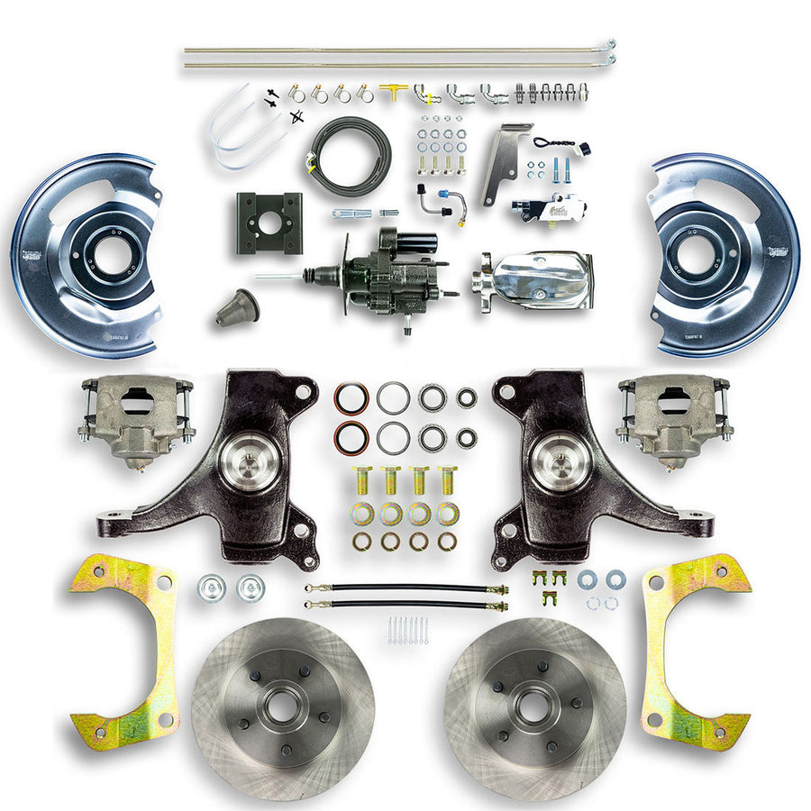 The Right Stuff 1963-66 Chevrolet/GMC Truck/Suburban, 2" Drop Chrome Hydraulic Brake Assist Front Disc Conv - (THB6325DX)