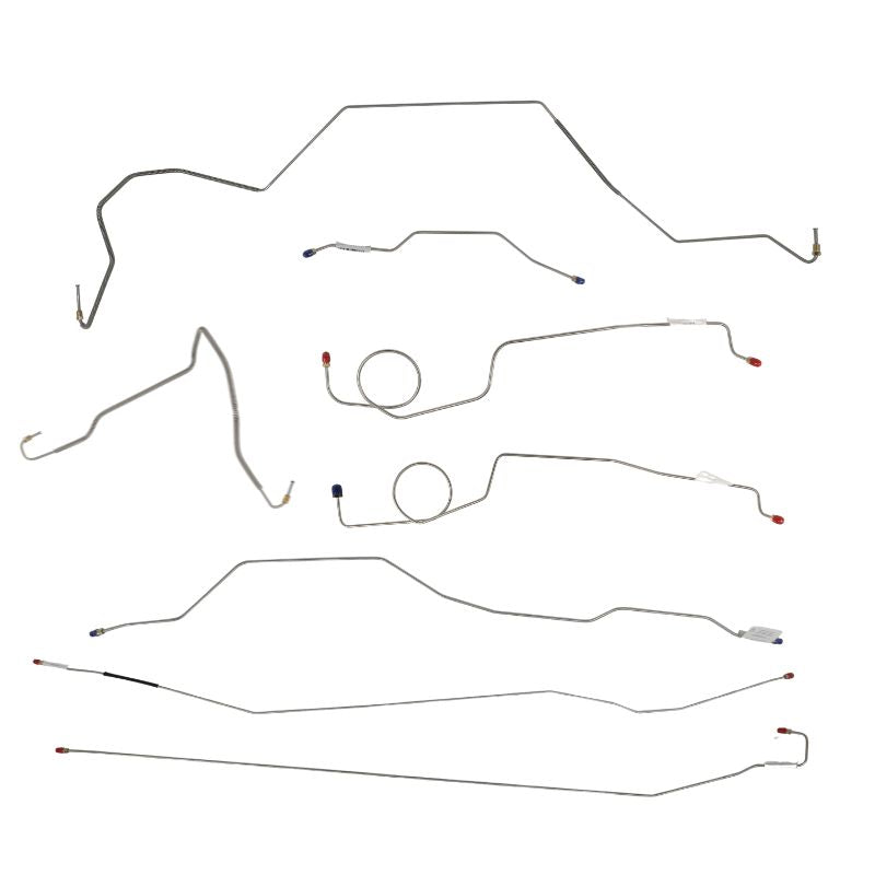 The Right Stuff 1972 Ford F100 Longbed Truck, Pre-Bent Stainless Steel Complete Brake Line Kit - (TBS7206S)