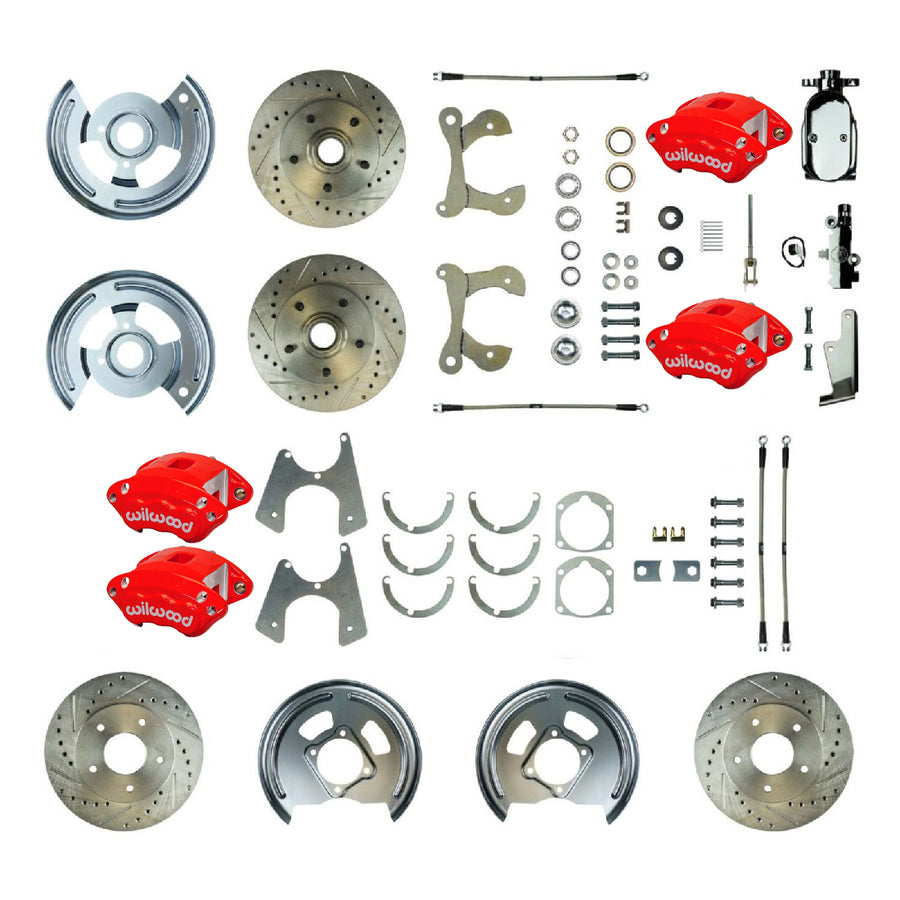 The Right Stuff 1955-64 Chevrolet Bel Air/Impala, 4-Wheel Manual Disc Brake Conversion Kit - (FSC564SDCZX)