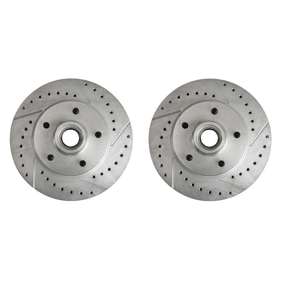 The Right Stuff 71-87 Chevy/GMC w/5 Lug & 2WD, Drilled & Slotted Disc Brake Rotor, Zinc Coated - (BR55ZDC)