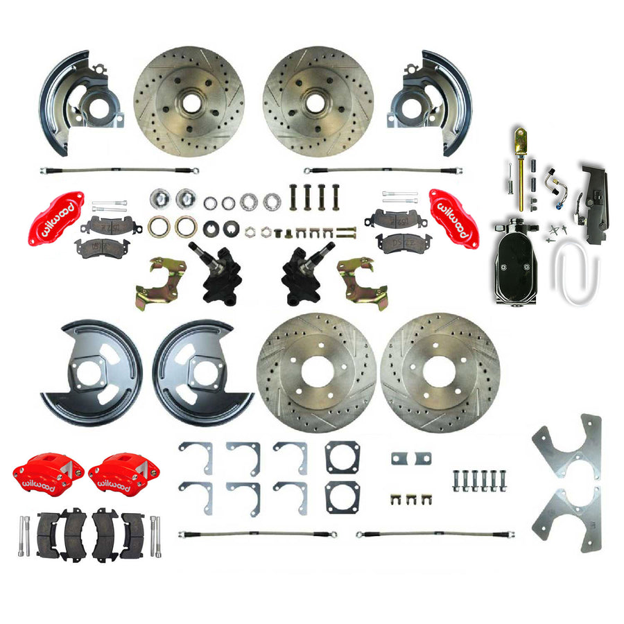 The Right Stuff 64-72 GM A-Body, Performance Series, 2" Drop, 4-Wheel Disc Brake Conversion Kit - (AFXSD21DZY)