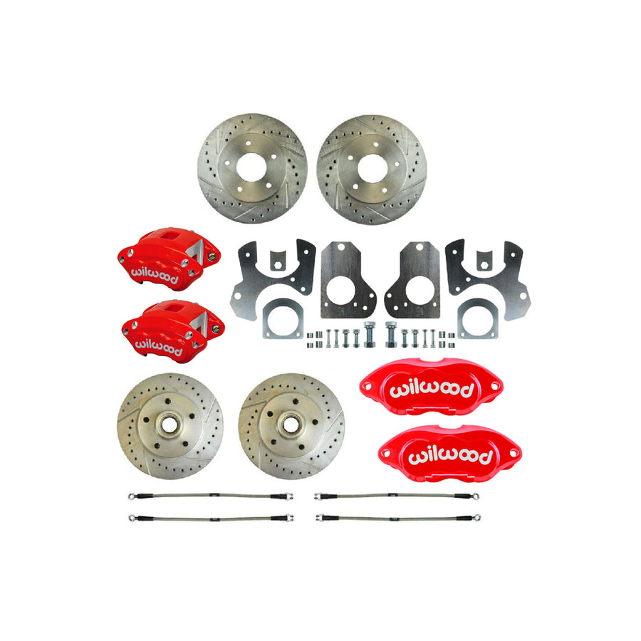 The Right Stuff 82-88 GM G-Body Rear Brake Conversion Kit With Matching Front Rotors & Calipers - (A82RDM278Z)