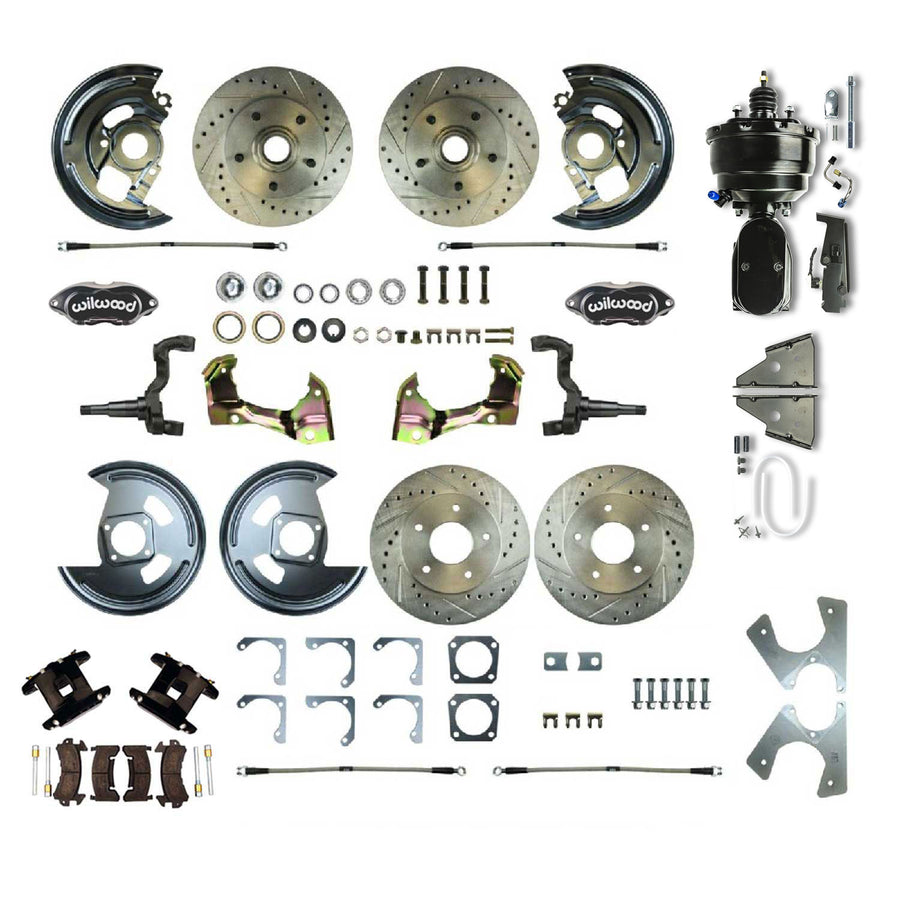 The Right Stuff 64-72 GM A-Body, Power 8" Booster, 4-Wheel Disc Brake Conversion Kit - (AFXDC21CSY)