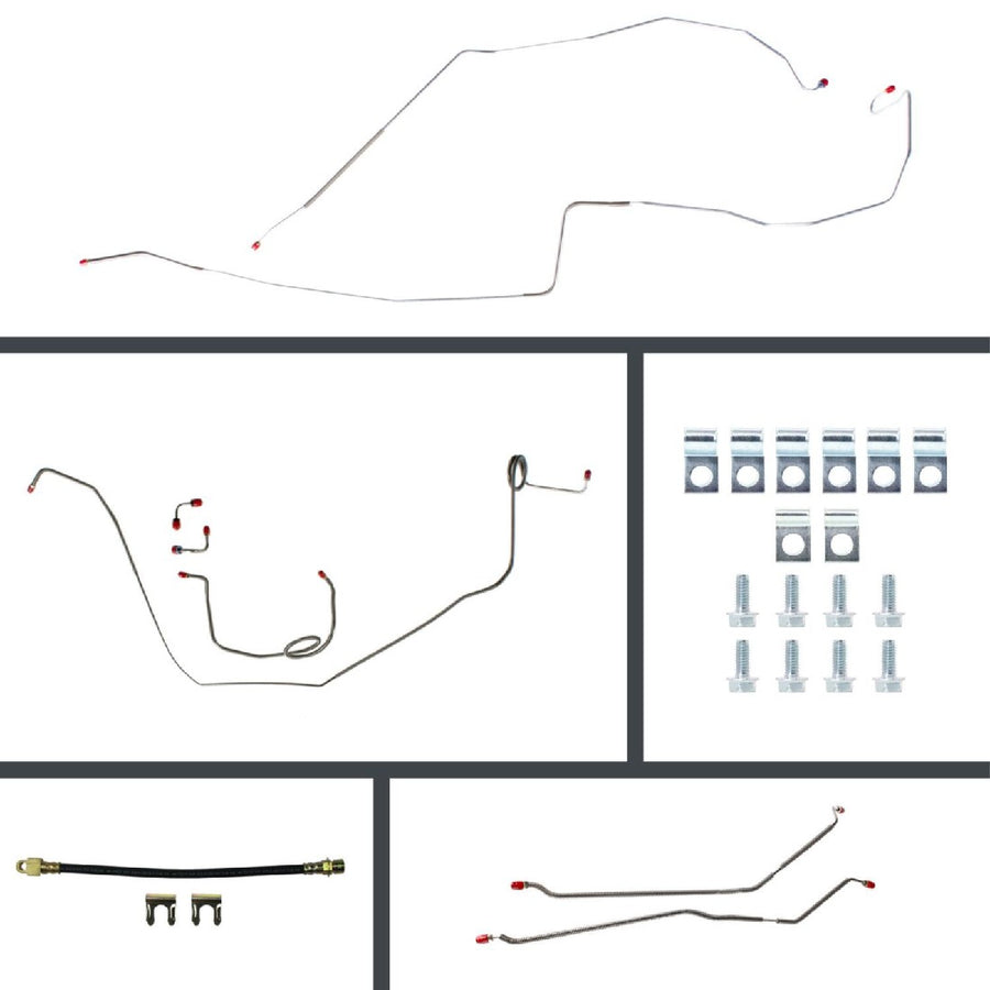 The Right Stuff 1968 Pontiac Firebird Manual Disc Conversion Brake Line Set 24 Pcs. - (POM68H4)
