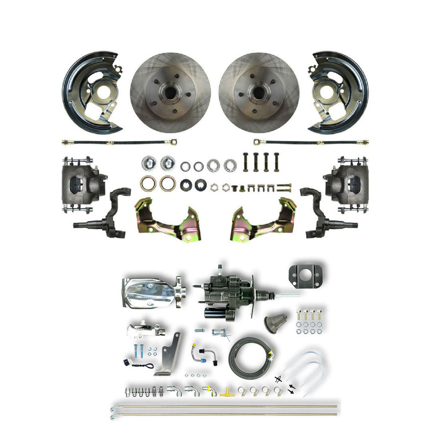 The Right Stuff 67-69 GM F/X-Body, Hydraulic Brake Assist, Front Disc Brake Conversion Kit w/ Chrome Upper - (AFXHB02CX)