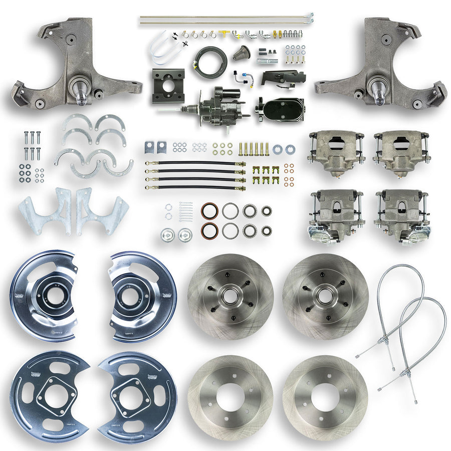 The Right Stuff 1963-66 GM C10/C15 Truck/Suburban W/2WD, Black Hydraulic Brake Assist 4-Wheel Disc Conv - (THB6356Y)