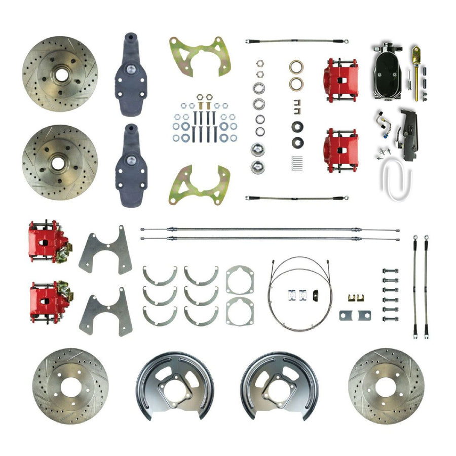 The Right Stuff 1958-64 Chevrolet Impala, 2" Drop, 4-Wheel Manual Disc Brake Conversion Kit - (FSC584SDDZY)