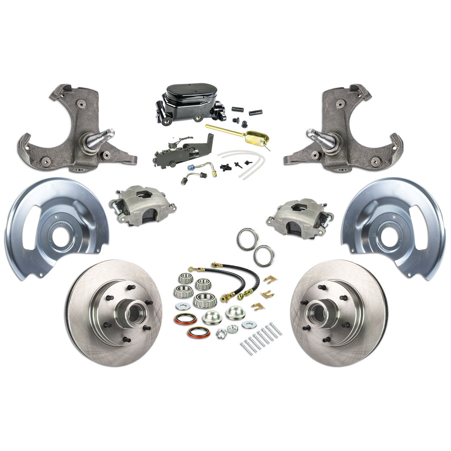 The Right Stuff 60-62 Chevy/GMC Truck & Suburban Std Front Disc Brake Conversion Kit Blk Upper - (TSD6016Y)