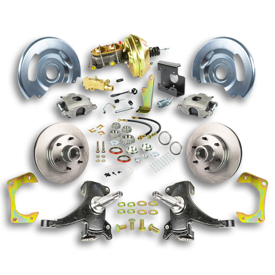The Right Stuff 67-70 Chevy C10/C15 Truck/Suburban 2" Drop, Power Front Disc Brake Conversion 6x5.5 Bolt Pattern - (TDC6726D)