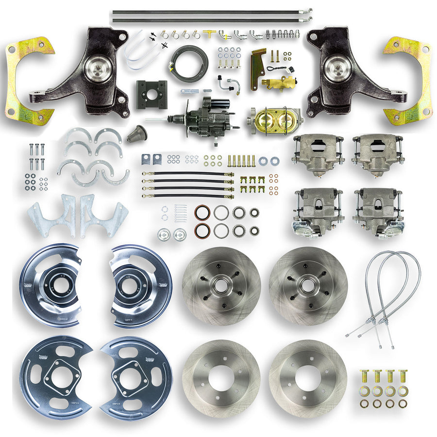 The Right Stuff 1963-66 GM C10/C15 Truck/Suburban 2" Drop, Hydraulic Brake Assist 4-Wheel Disc Conversion - (THB6356D)