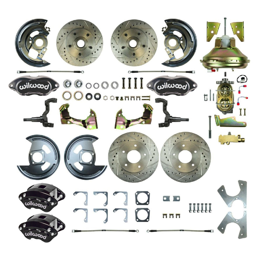 The Right Stuff 67-69 GM F-Body Non-Staggered 4 Wheel Power Disc Brake Conversion - AFXDC22CS - (AFXDC22CS)