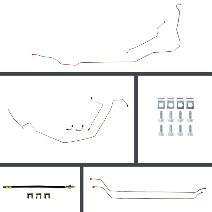 The Right Stuff 64-65 GM A-Body, Pre-Bent OE Steel Front Disc Conversion 4-Wheel Brake Line Kit - (ASM64C2)