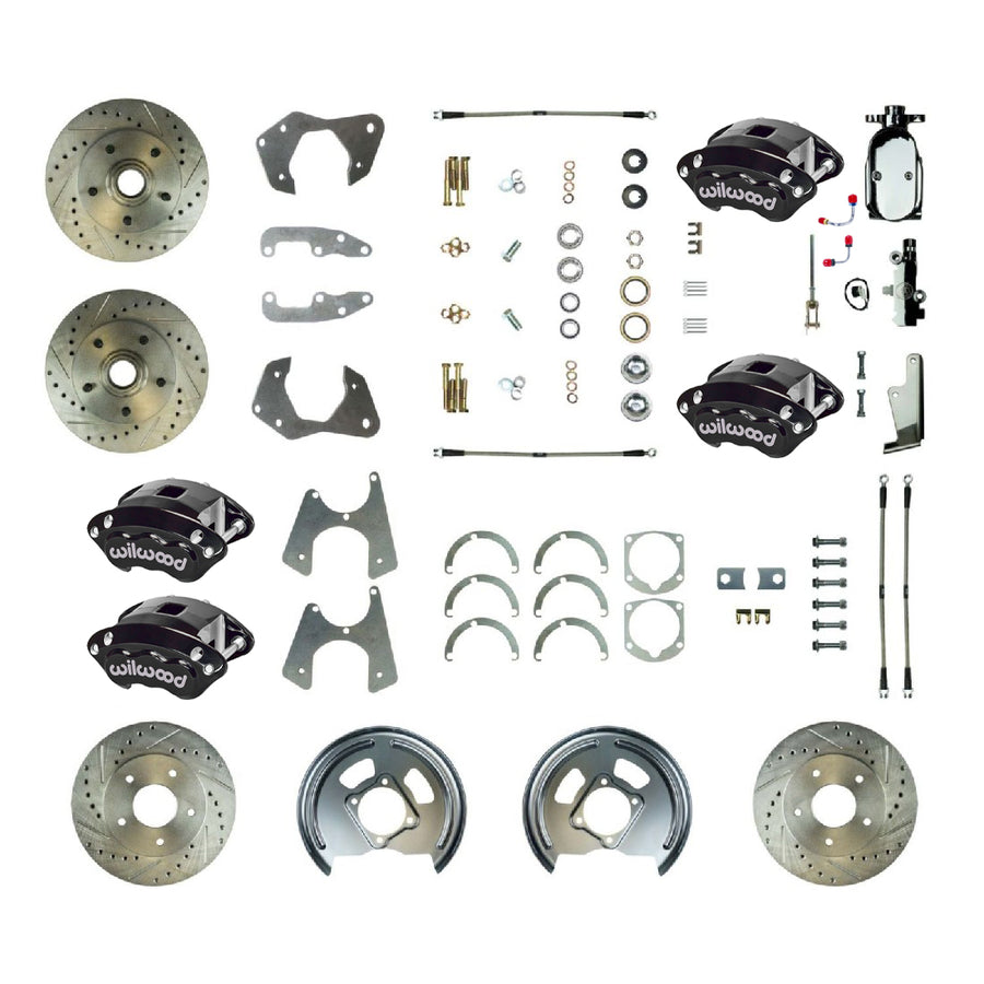 The Right Stuff 1965-68 Chevrolet Impala, Performance 4-Wheel Manual Disc Brake Conversion Kit - (FSC664SDCSX)