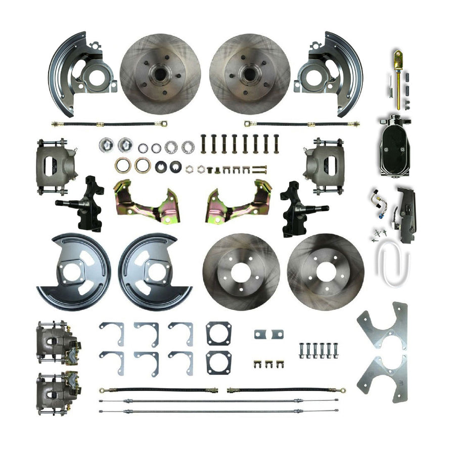The Right Stuff 1964-1972 Chevelle/GM A-Body, 2" Drop, 4-Wheel Manual Disc Brake Conversion - (AFXSD41DY)