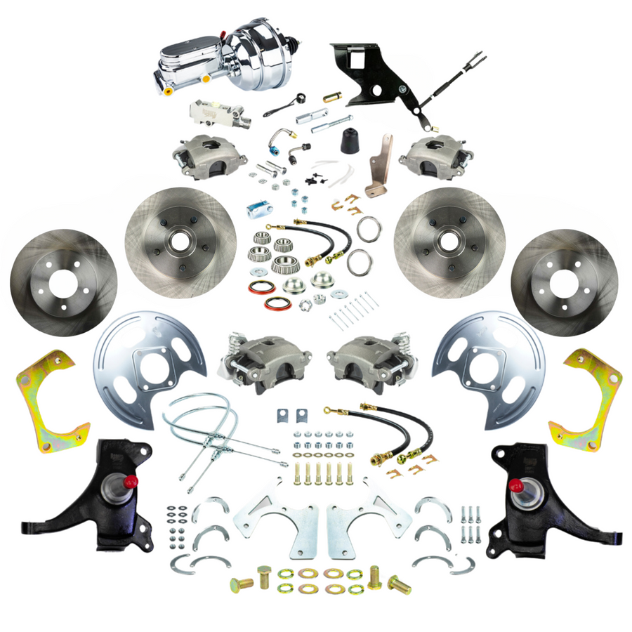 The Right Stuff 71-72 GM C10/C15 Truck/Suburban 2" Drop Power 4-Wheel Disc Brake, Chrome Upper - (TDC7155DX)