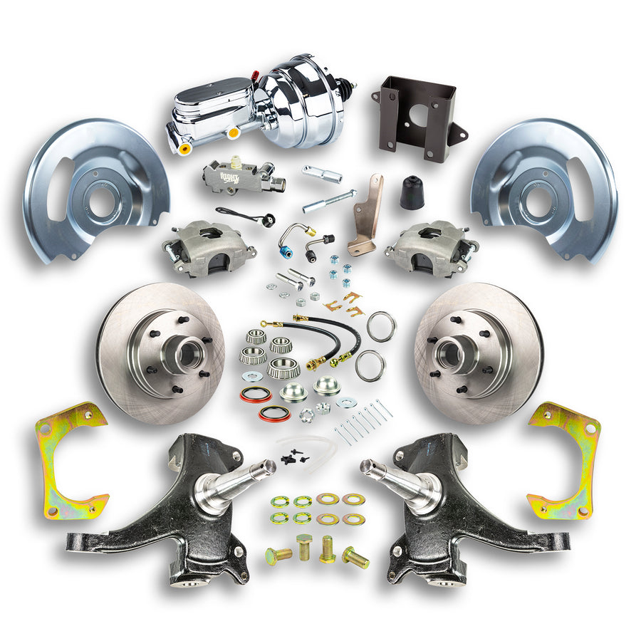 The Right Stuff 60-62 Chevrolet/GMC Truck/Suburban 2" Drop, Power Front Disc Conv Chrome Upper 6x5.5 Bolt Pattern - (TDC6016DX)