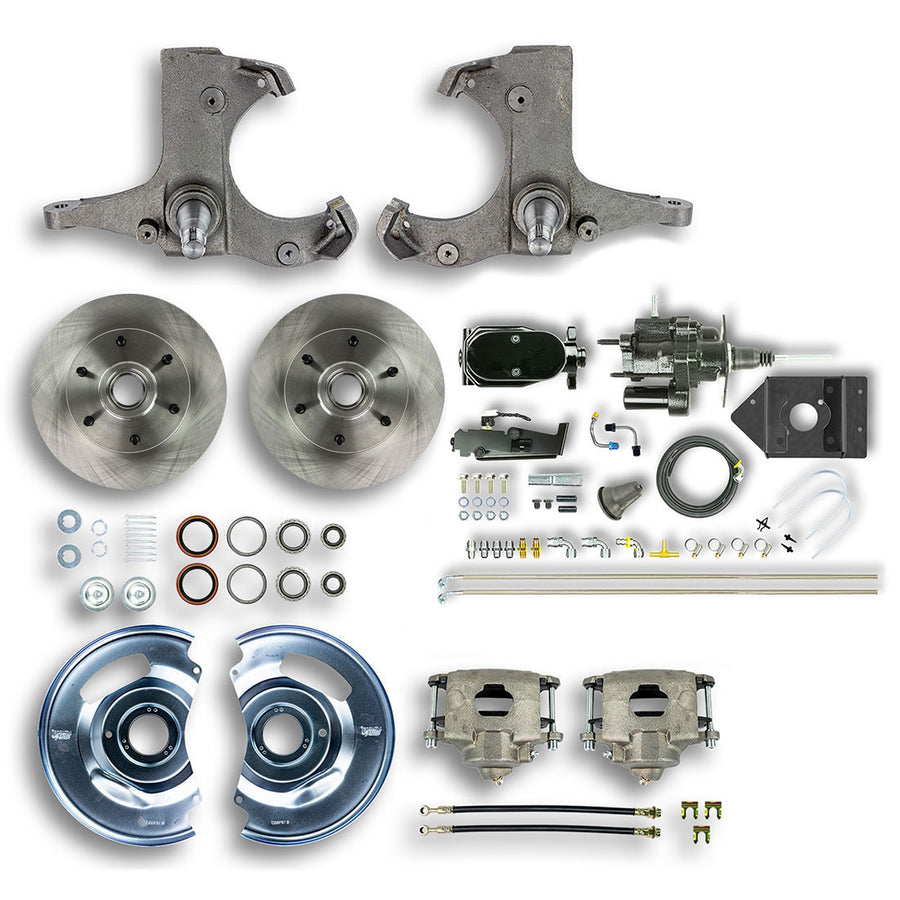 The Right Stuff 1960-62 Chevrolet/GMC Truck/Suburban Black Hydraulic Brake Assist Front Disc Brake Conv - (THB6016Y)