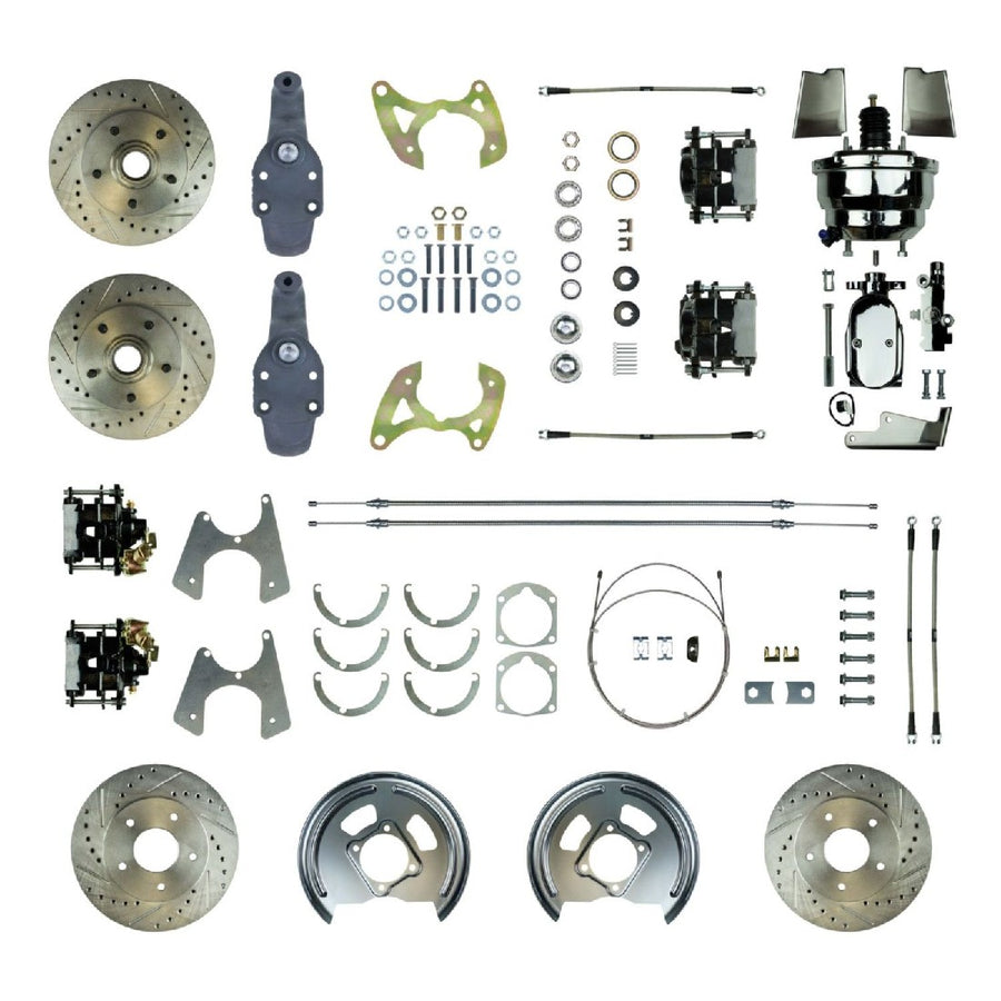 The Right Stuff 1958-64 Impala, 2" Drop, 8" Booster, Power 4-Wheel Disc Brake Conversion Kit - (FSC594DCDSX)