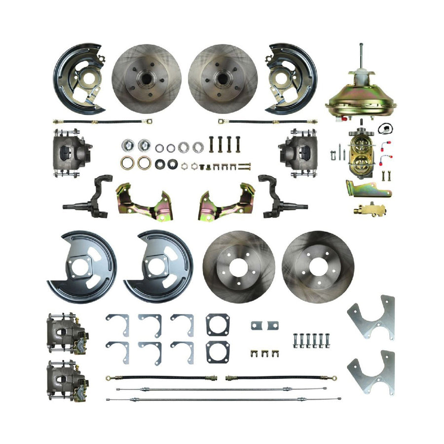 The Right Stuff 1969-74 GM A/F/X-Body, Staggered Shock, 4-Wheel Power Disc Brake Conversion - (AFXDC45C)