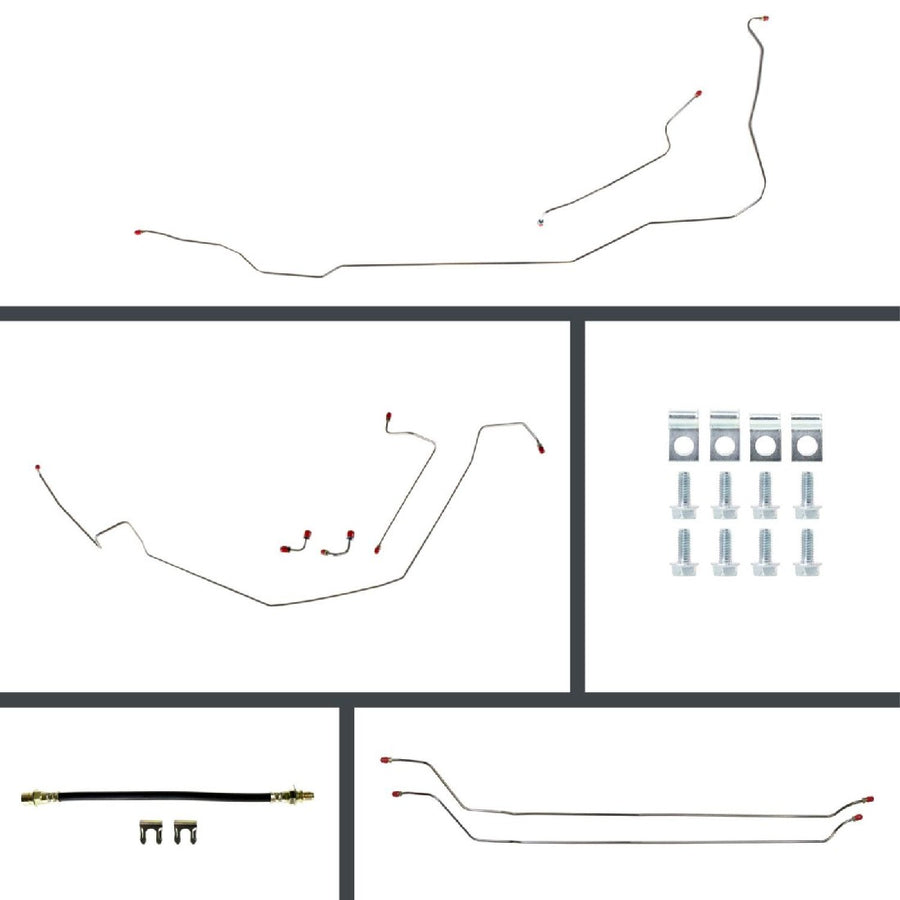 The Right Stuff 1964-65 GM A-Body, Pre-Bent Manual Front Disc Brake Conversion Line Kit - (AOM64C2)