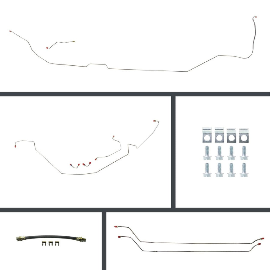 The Right Stuff 1964-67 Chevelle, OE Steel Front Manual Disc Conversion Brake Line Kit - (COM64H2)