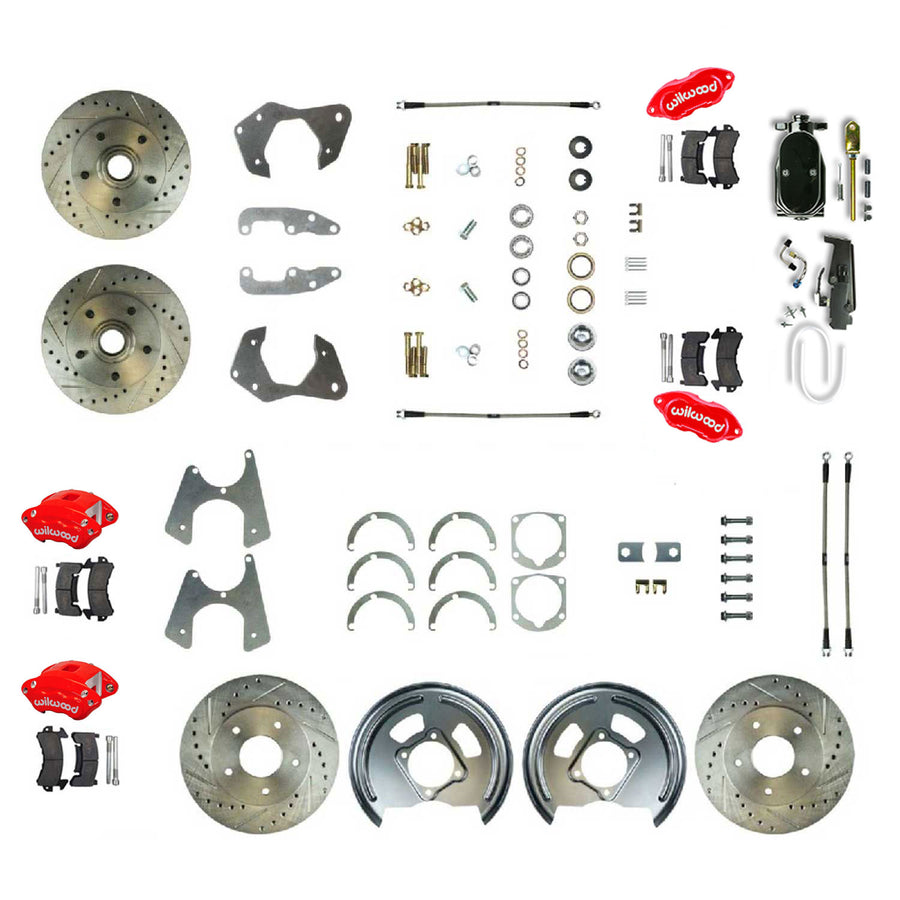 The Right Stuff 1965-68 Chevrolet Impala, Performance 4-Wheel Manual Disc Brake Conversion Kit - (FSC664SDCZY)