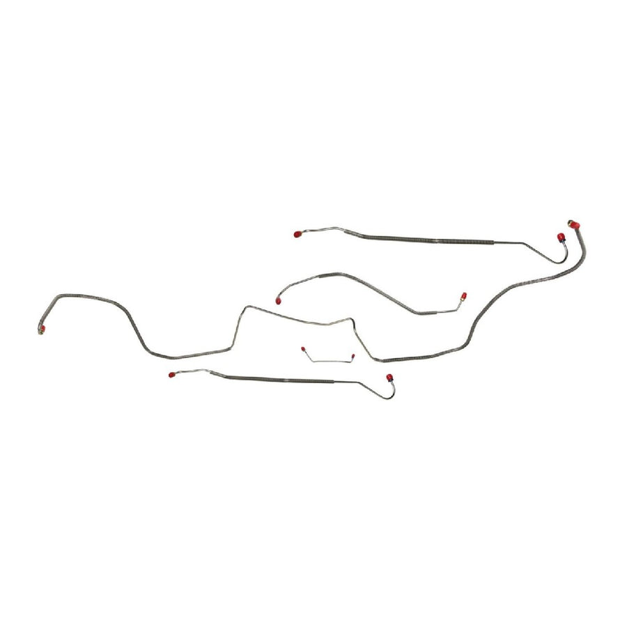 The Right Stuff 1967 GTO/LeMans W/RA & HO Pre-Bent OE Steel Power Front Disc Brake Line Kit - (AKT6708)