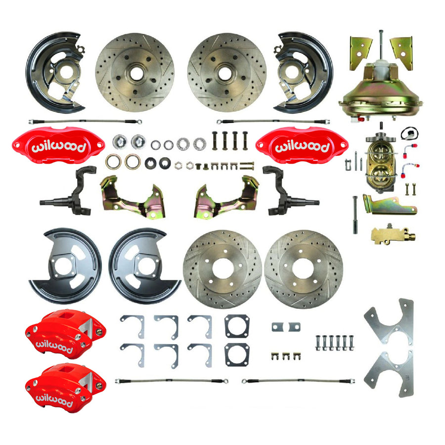 The Right Stuff 67-69 GM F-Body Non-Staggered 4 Wheel Power Disc Brake Conversion Kit - (AFXDC22CZ)
