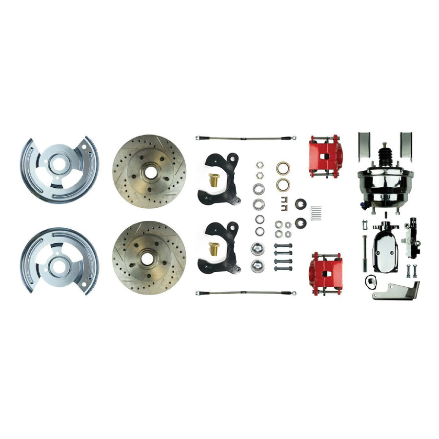 The Right Stuff 1955-57 Chevrolet Bel Air, 8" Dual Booster, Power Front Disc Brake Conversion - (FSC55DCCZX)