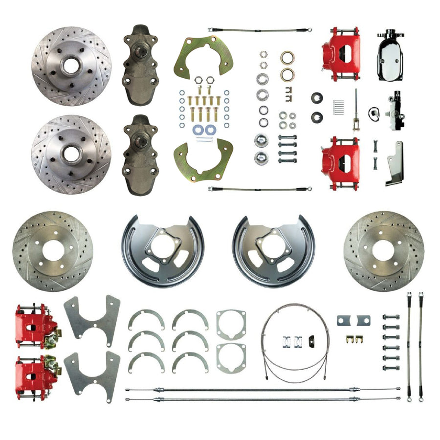 The Right Stuff 1955-57 Chevrolet Bel Air, 2" Drop, 4-Wheel Manual Disc Brake Conversion - (FSC554SDDZX)