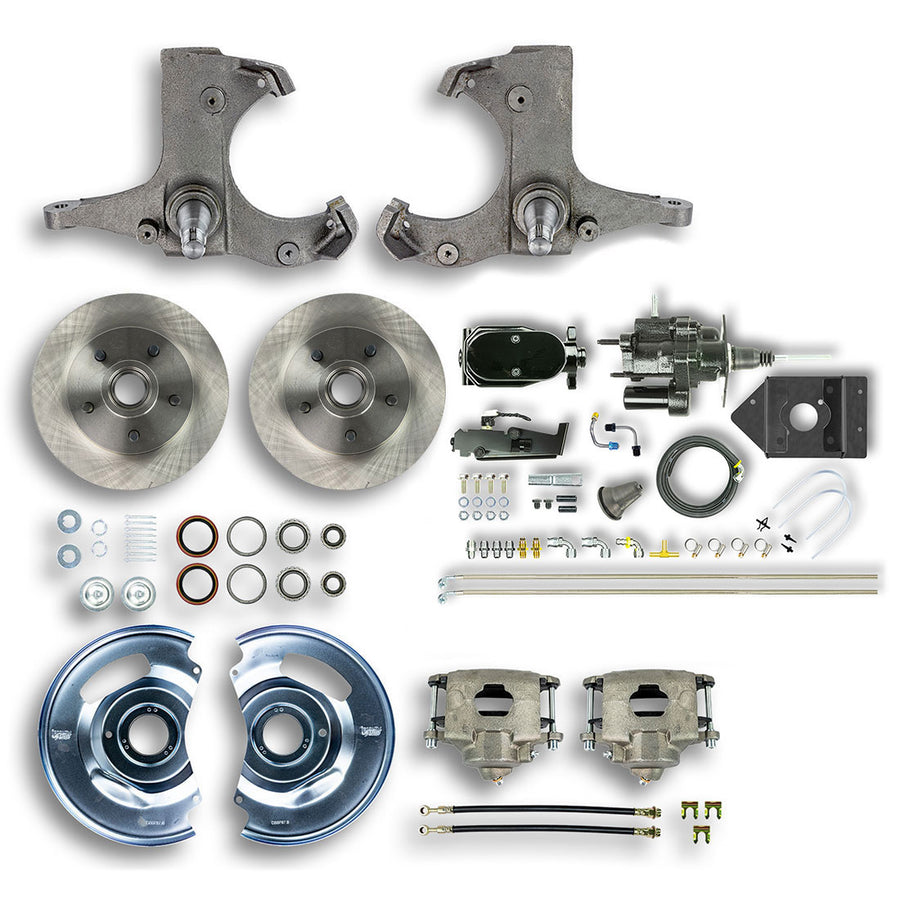 The Right Stuff 1960-62 Chevrolet Truck/Suburban, Black Hydraulic Brake Assist Front Disc Brake Conv - (THB6015Y)