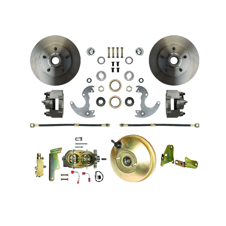 The Right Stuff 1962-1967 Chevy II Front Power Disc Brake Conversion for Factory 14" Wheel Setup - (AFXDC14N)