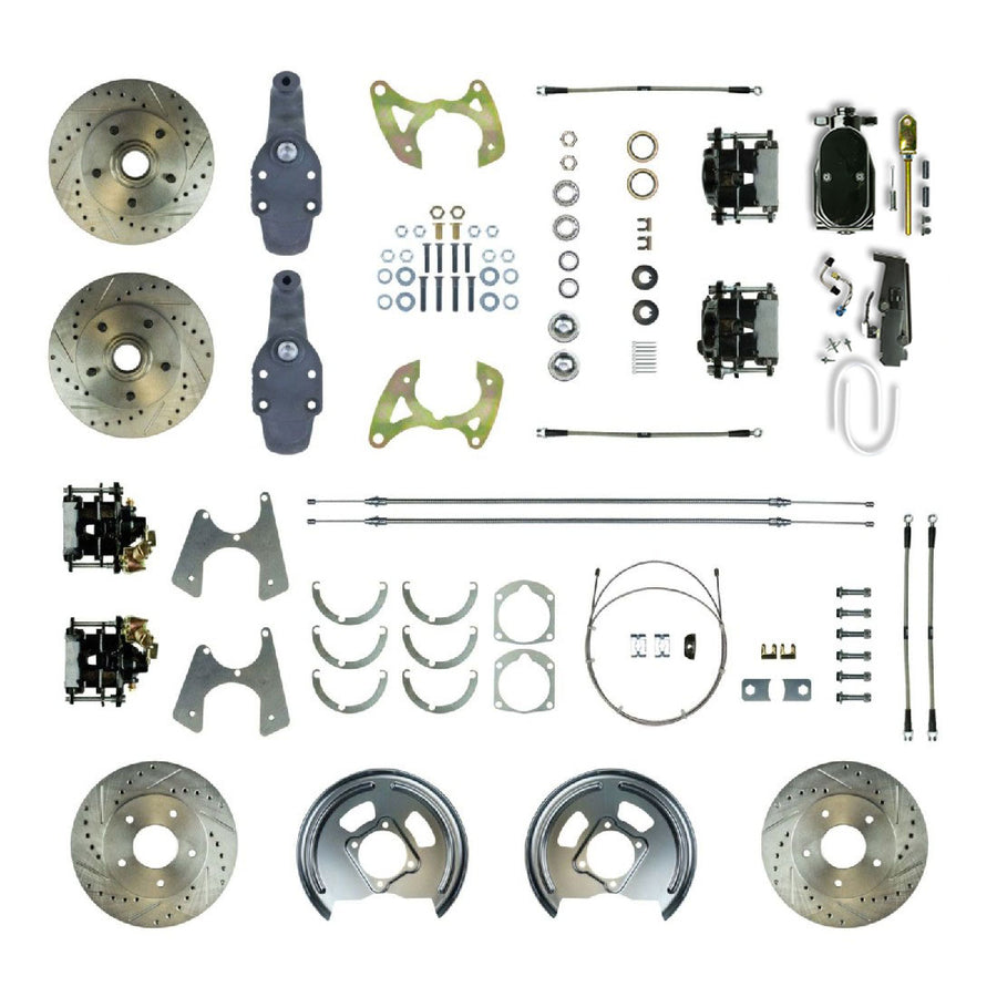 The Right Stuff 1959-64 Chevrolet Impala, 2" Drop, Manual 4-Wheel Disc Brake Conversion Kit - (FSC594SDDSY)